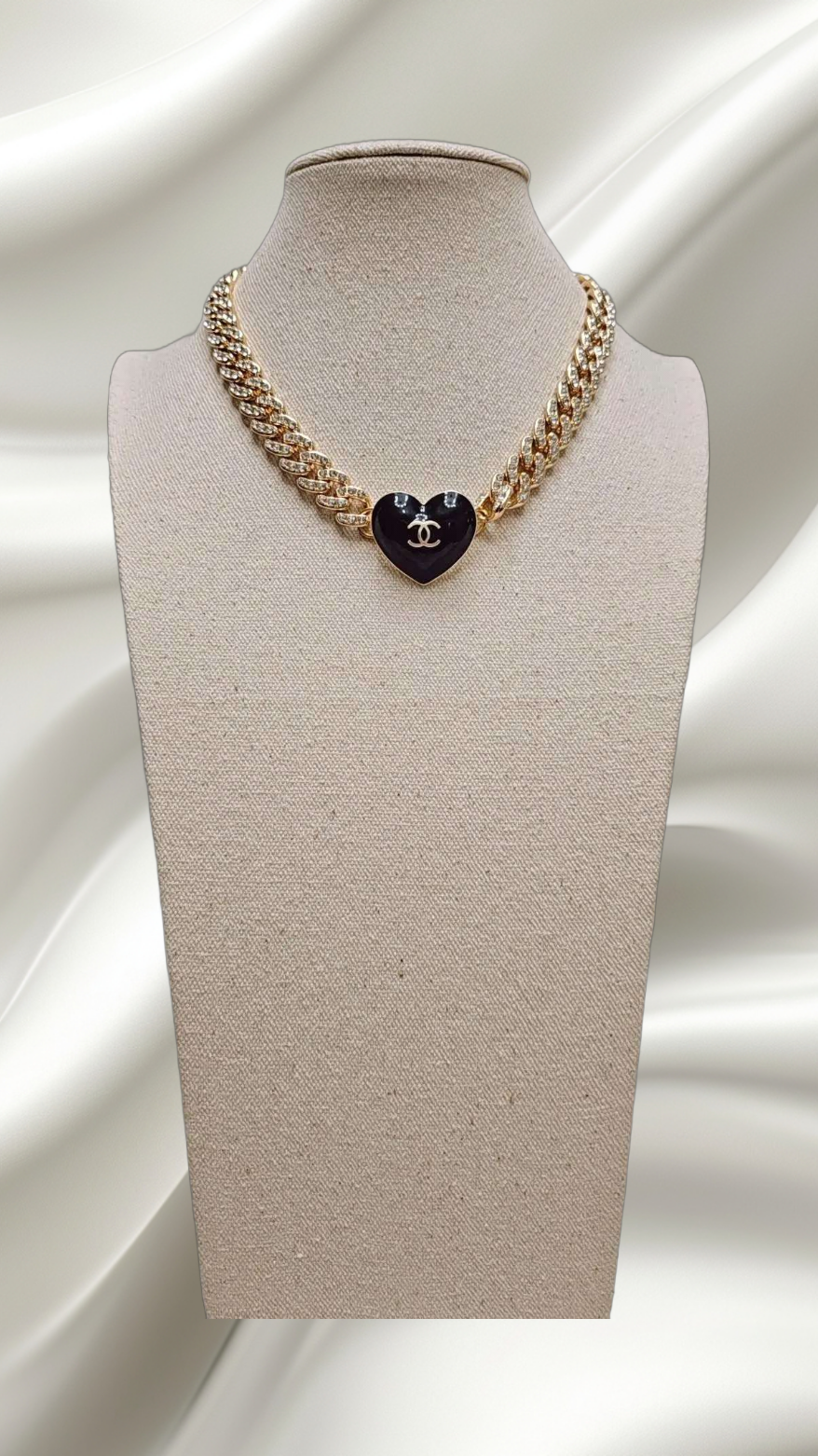 XL Coco Heart Choker Gold Necklace