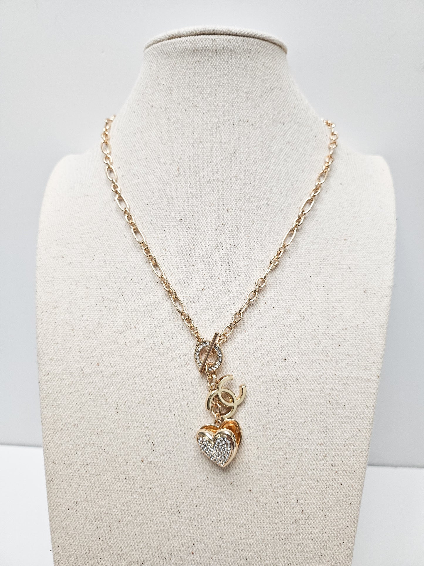 Coco Diamante Heart Locket Necklace