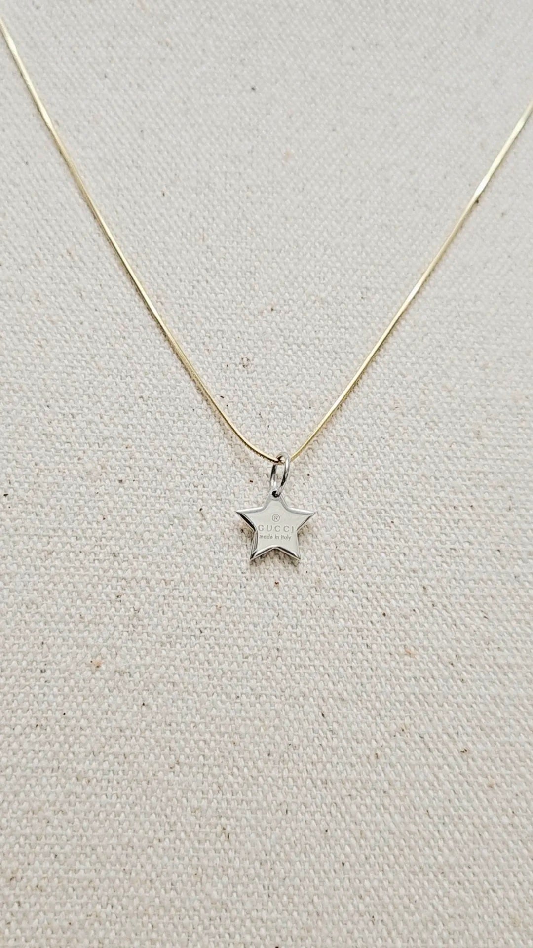 Double G Silver Star Gold Necklace