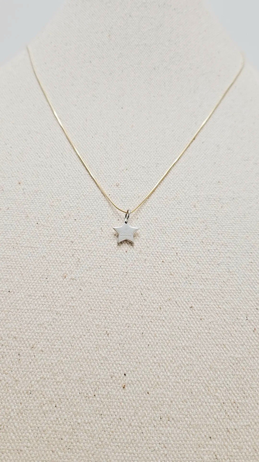 Double G Silver Star Gold Necklace