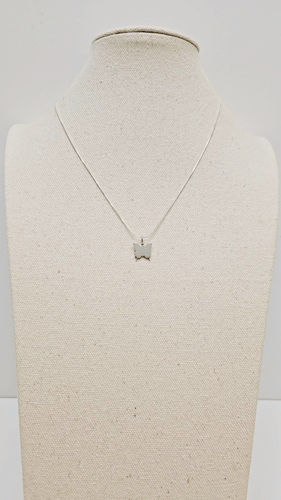 Double G Silver Butterfly Silver Necklace