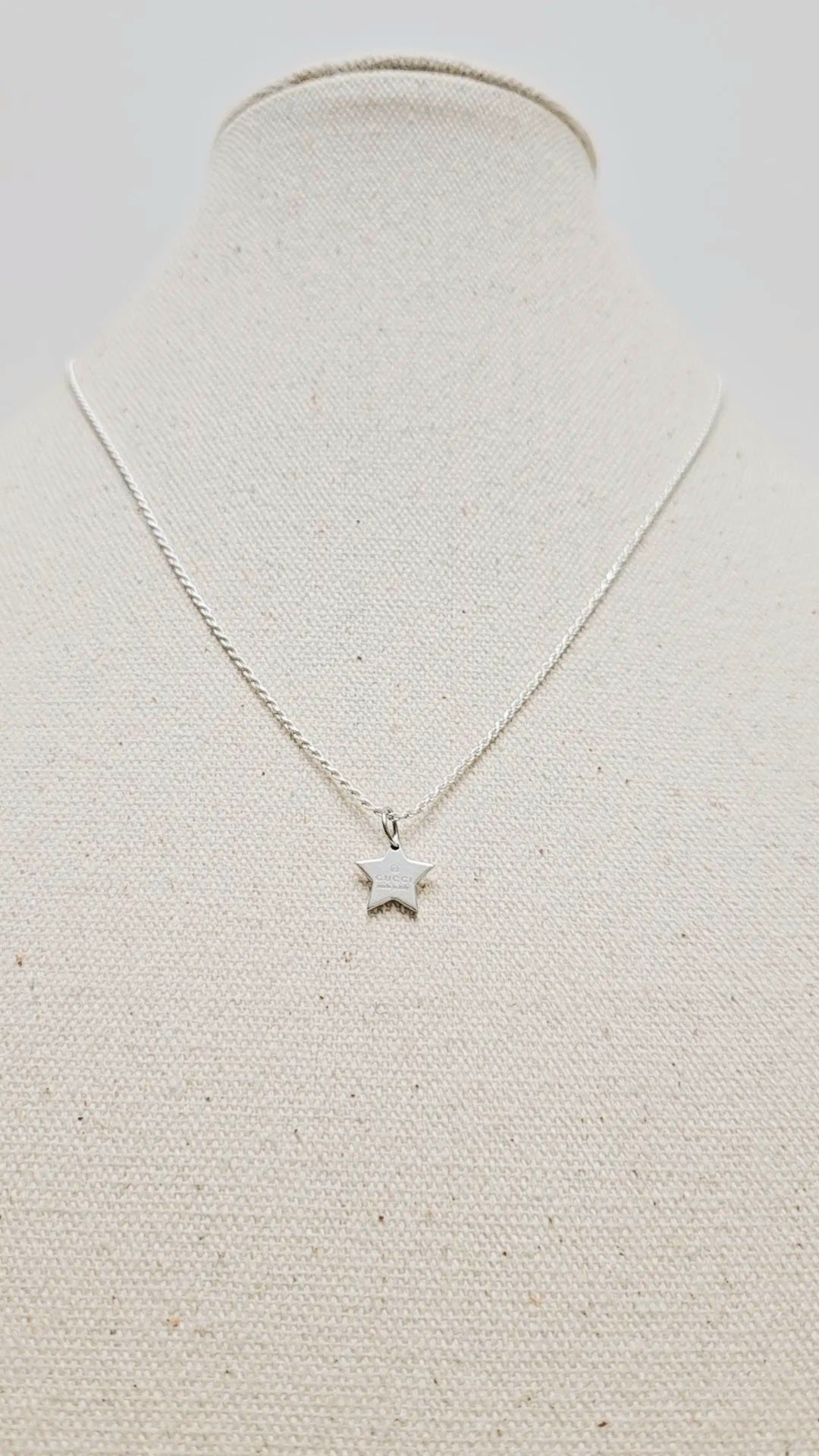 Double G Silver Star Silver Rope Necklace