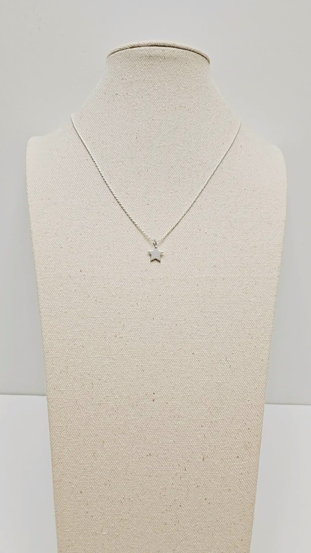 Double G Silver Star Silver Rope Necklace