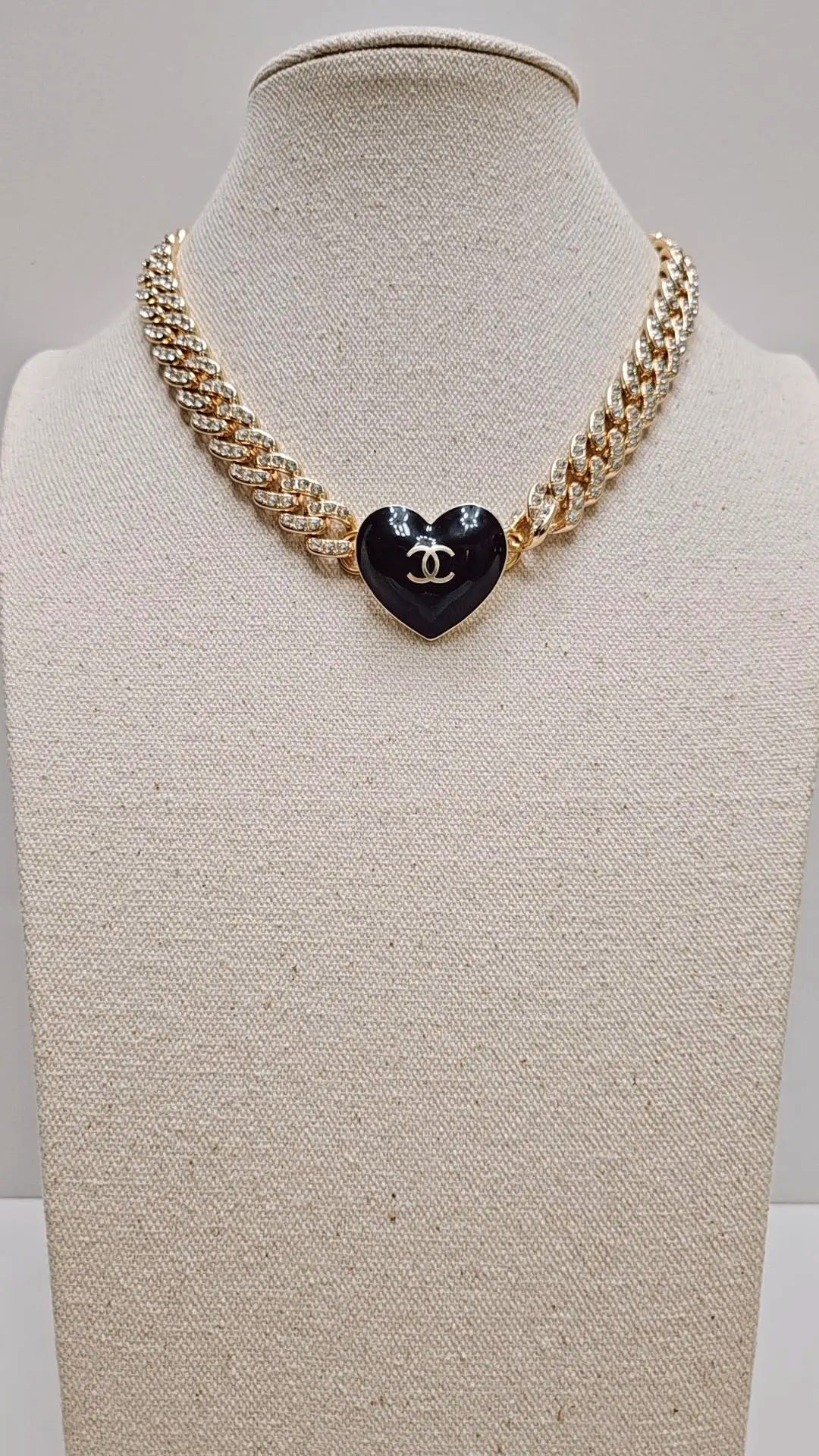 XL Coco Heart Choker Gold Necklace