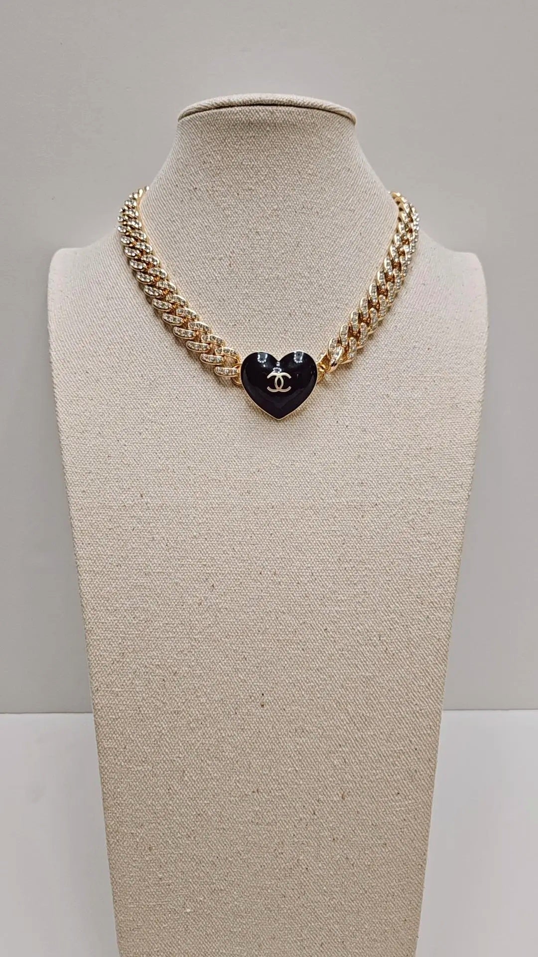 XL Coco Heart Choker Gold Necklace