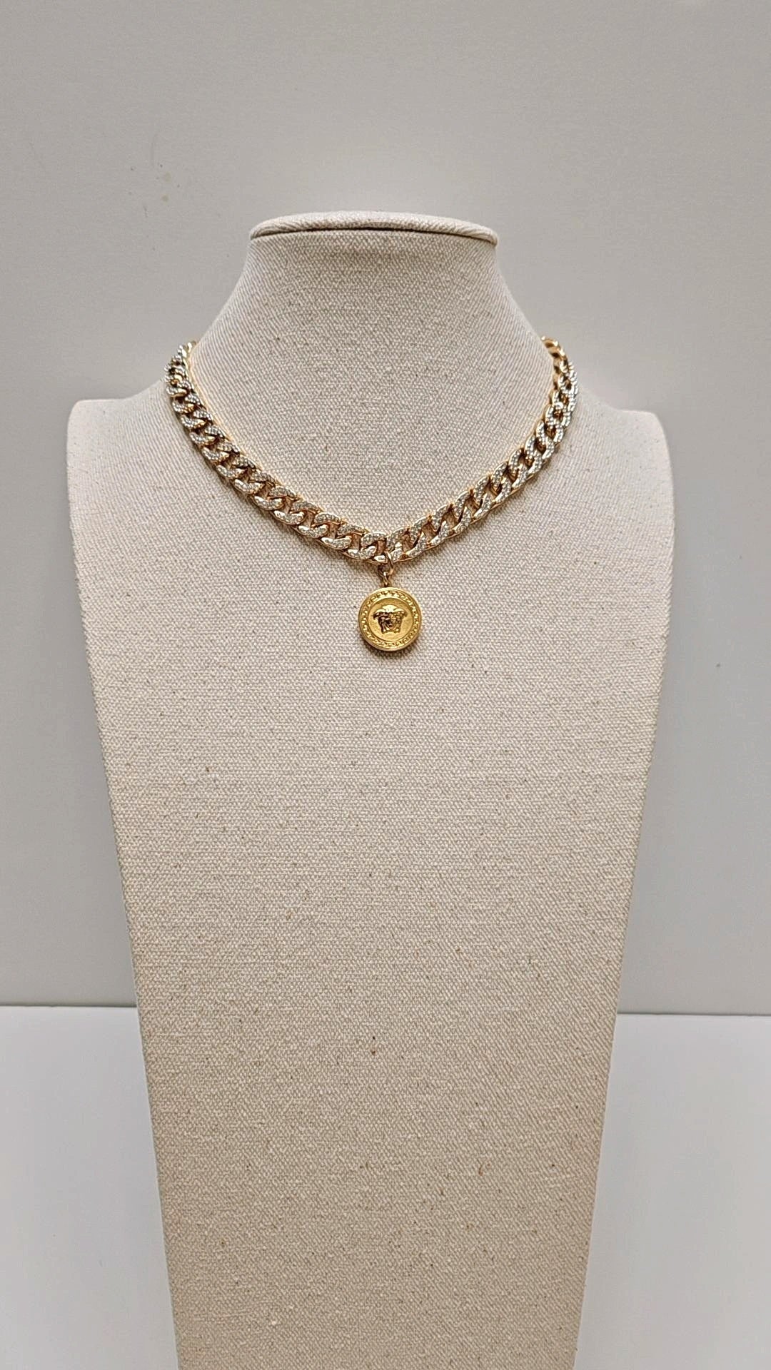 Medusa Bling Gold Necklace