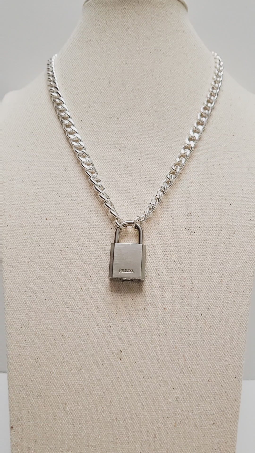 Prada deals lock necklace