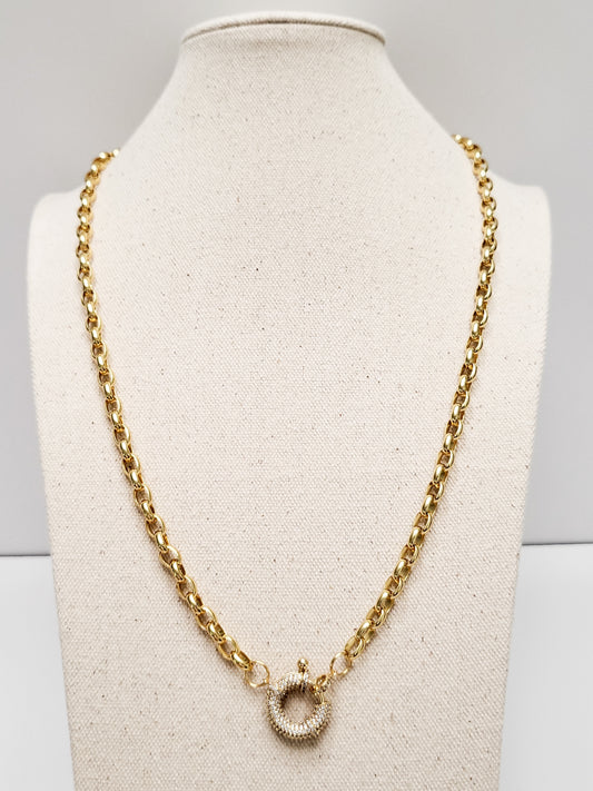 Large Naval Clasp Rollo Necklace