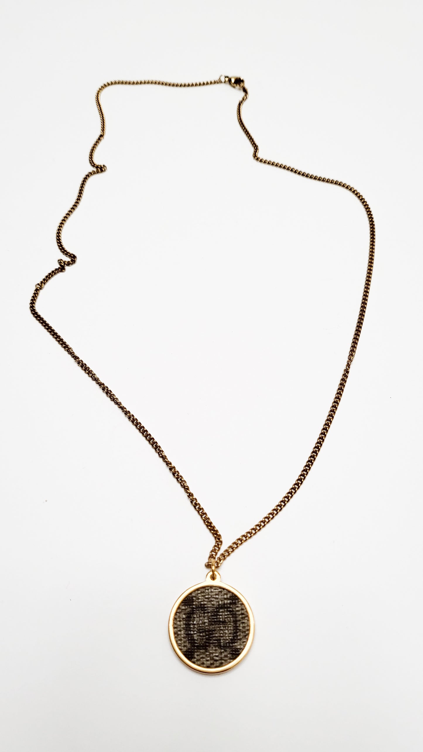 Repurposed GG Canvas Gold Necklace